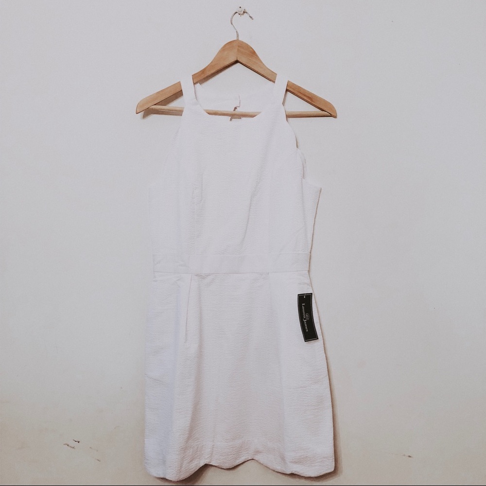 Lauren James White Seersucker Dress.